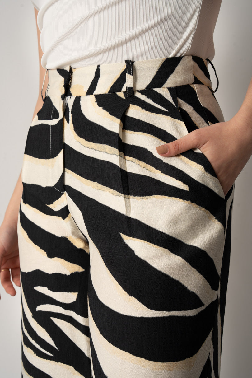 Pantalón de vestir con diseño de cebra (Conjunto)