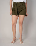 Short de vestir verde militar