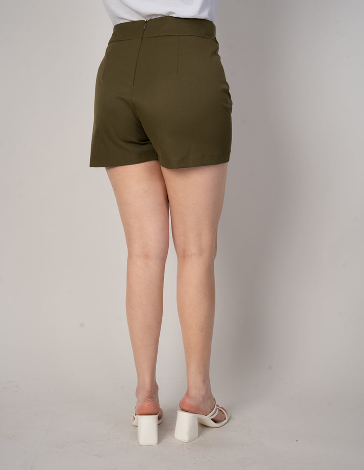 Short de vestir verde militar