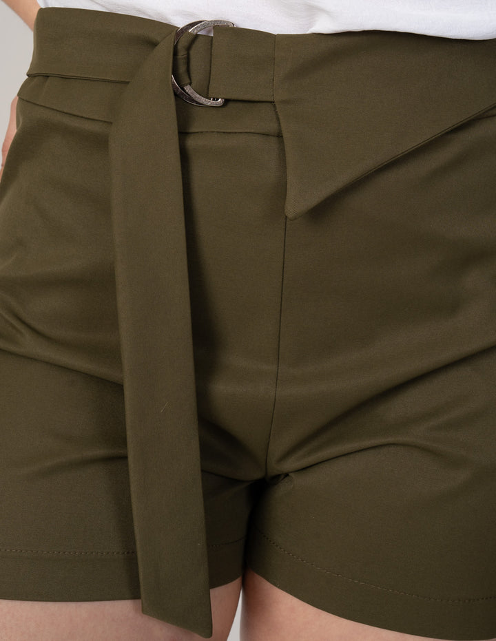 Short de vestir verde militar