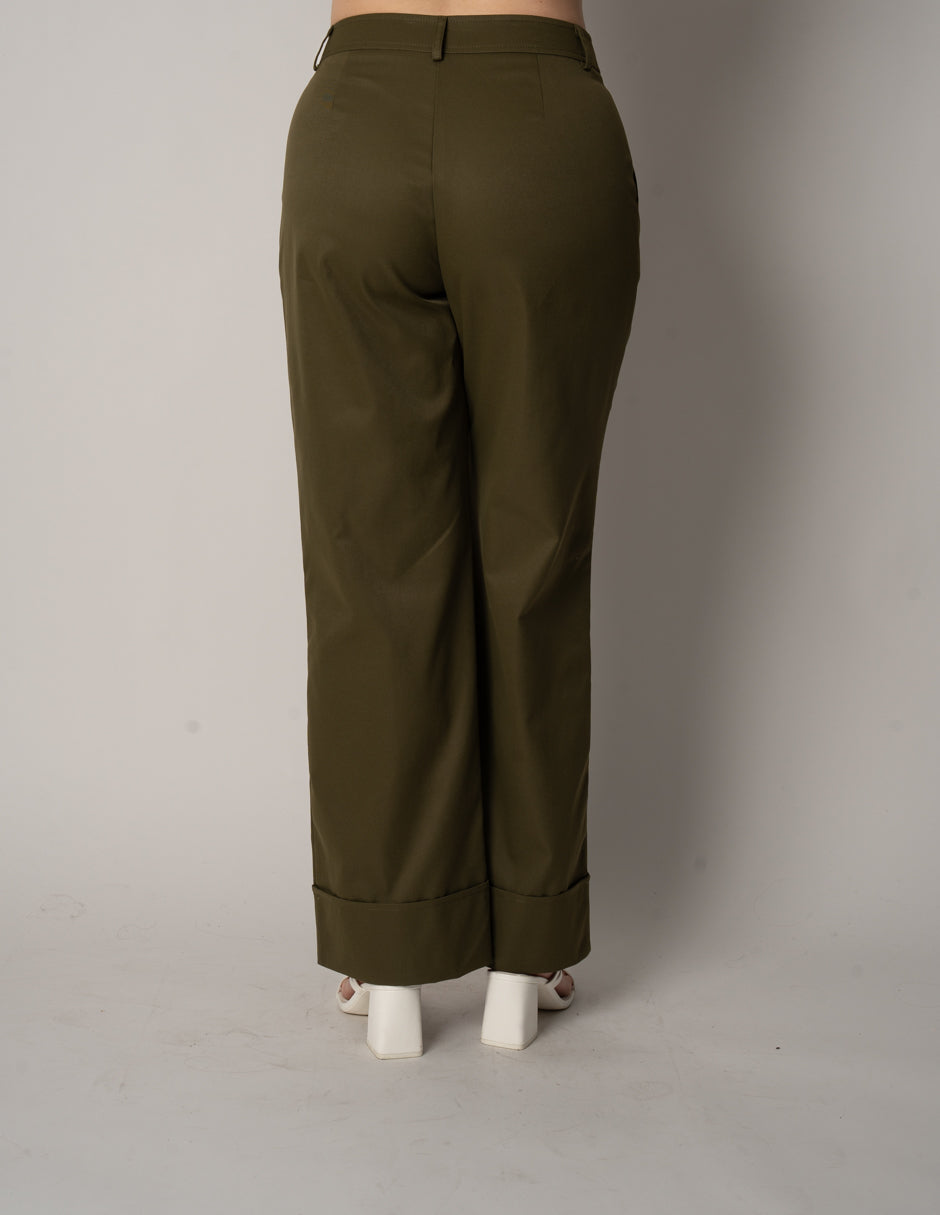 Pantalón de vestir verde olivo