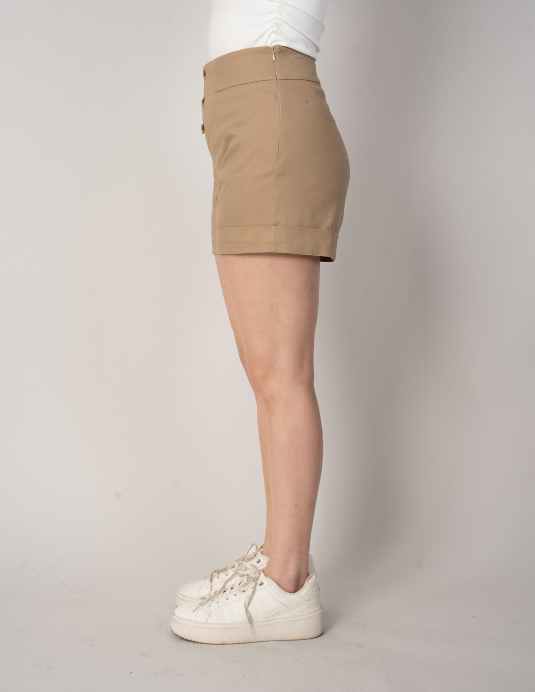 Short de vestir café